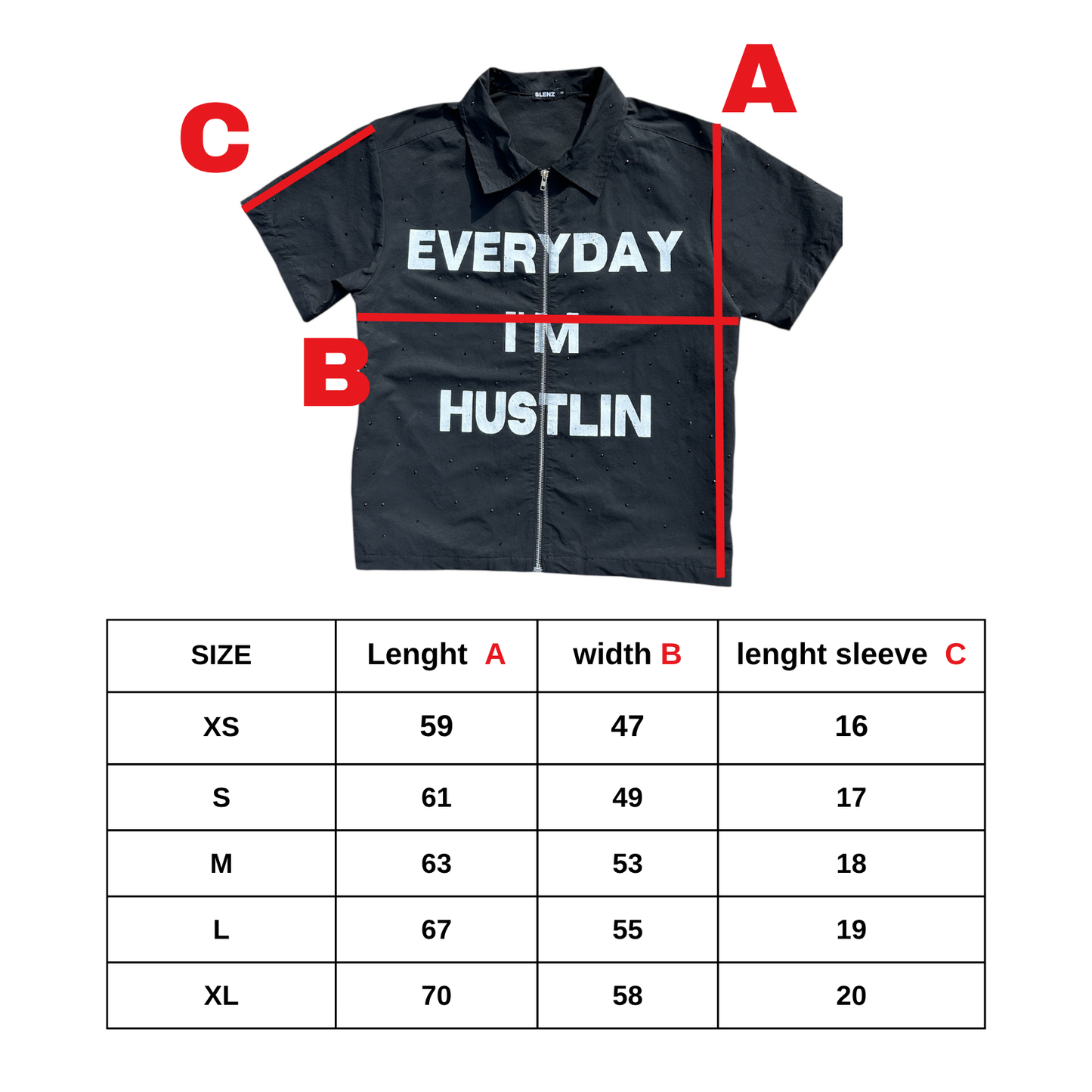 Shirt Full Black Rhinestones
